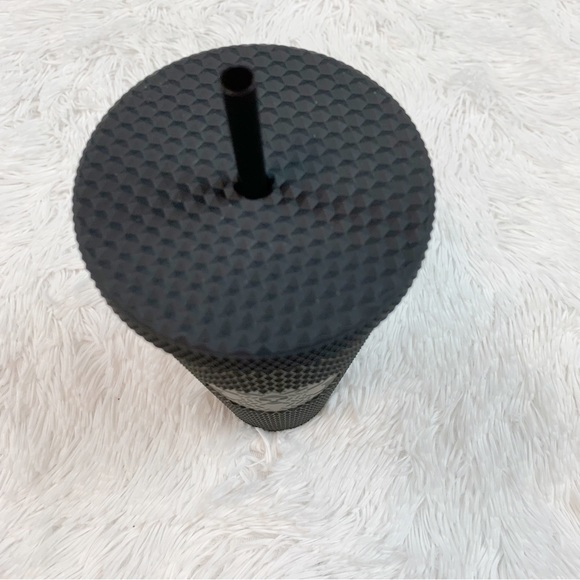 Disneyland Geometric studded Starbucks Tumbler with Straw matte Black 24oz - Picture 5 of 10
